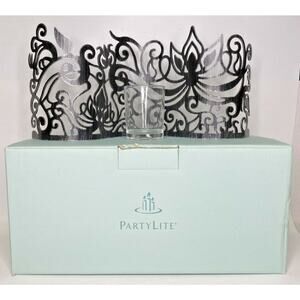 Partylite lotus scroll centerpiece pair nib p9b/p90241a